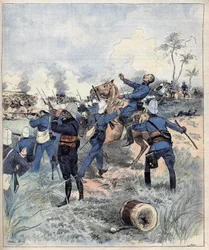 Comandante Faurax morto nella battaglia di Dogba il 19 settembre 1892 in Dahomey (ora Benin) dopo l