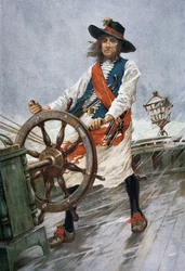 Un rover-pirata (litografia a colori)