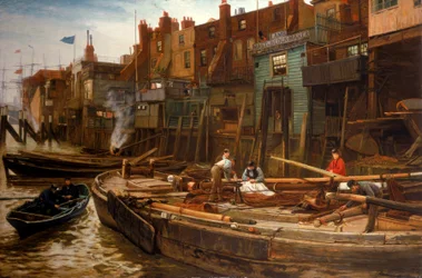 Fiume di Londra - I costruttori di chiatte di Limehouse, 1877