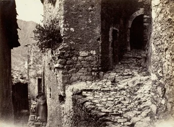 Una strada a Sainte-Agnès vicino a Roquebrune
