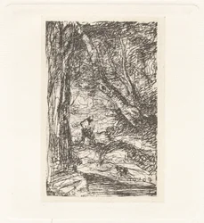 Planche XI – Le Bûcheron (Plate XI – The Woodcutter),c. 1857 (print)