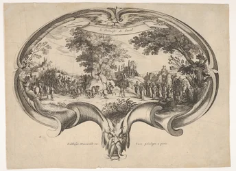 Il trionfo di Davide, da un ventaglio di Jacques Callot