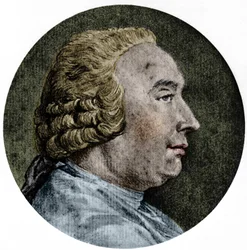 Ritratto di David Hume, filosofo scozzese (1711-1776). Disegno di Charles-Nicolas Cochin Jr.