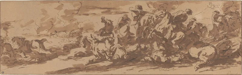 Battaglia di Cavalleria vicino a un Fiume