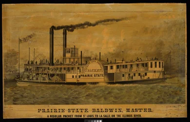 Prairie State. Baldwin, Master. Un pacchetto regolare da St Louis a La Salle, sul fiume Illinois