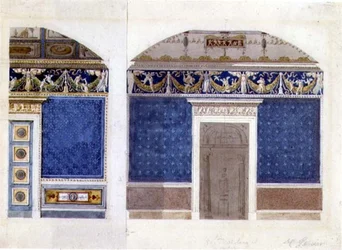 Progetto per un interno di palazzo imperiale, c.1810