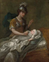 Principessa Augusta da bambina, con Britannia