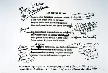 Bozza corretta di Les Fleurs du Mal