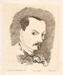 Autoritratto di Charles Baudelaire, pub. 1869