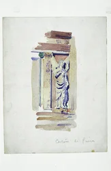 Certosa di Pavia (studio di un angelo scolpito), 1891