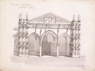 Cattedrale di Palermo, studio del portico d
