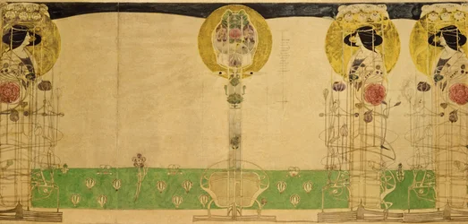 Progetto preliminare per la decorazione murale della stanza al primo piano della sala da tè di Miss Cranston in Buchanan Street, 18967