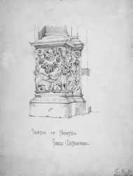 Schizzo del Piedistallo, Duomo di Siena, 1891