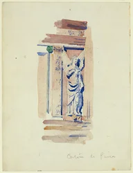 Studio di una statua di angelo, Certosa di Pavia, 1891