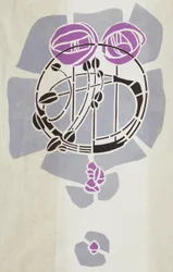 Riproduzione moderna da stencil originale di Mackintosh per decorazione murale, motivo rosa, 1902