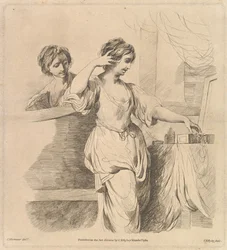 Donna alla sua toilette