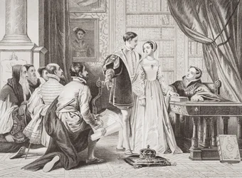La riluttanza di Lady Jane Grey ad accettare la corona, Sion House, 8 luglio 1553, da 