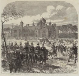 Arrivo del Principe e della Principessa del Galles a Melford Hall, Suffolk, la residenza di Lord Alfred Paget