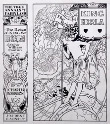 Illustrazione di copertina per Le vere cronache di Fairyland, Il regno di re Herla, a cura di William Canton, pubblicato nel 1900