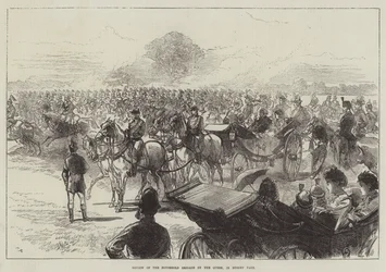 Rassegna della Household Brigade da parte della Regina, a Bushey Park