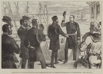 Il Duca di Edimburgo riceve il Comandante della Fregata Statunitense Constellation a Queenstown