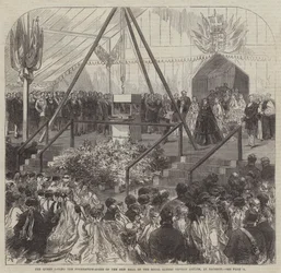 La Regina posa la prima pietra della nuova sala del Royal Albert Orphan Asylum, a Bagshot