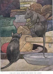 Il topo di città mostrò alla sua amica la dispensa