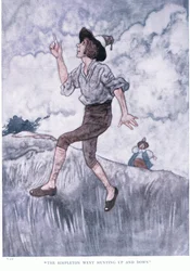 Il sempliciotto andò a caccia su e giù