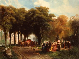 Un pomeriggio di sole nel parco (olio su tela)