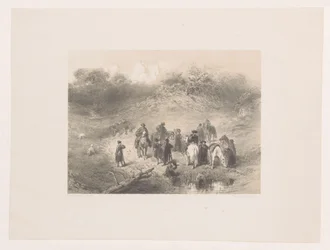 Cavalieri in un paesaggio dunale