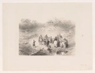 Cavalieri in un paesaggio di dune