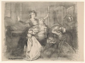 Scena dal dramma teatrale Maria Antonietta (Manifesti di balletti e spettacoli teatrali rappresentati nel Teatro Comunale di Amsterdam)