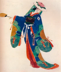 Costume per una dama del coro, in The Mikado
