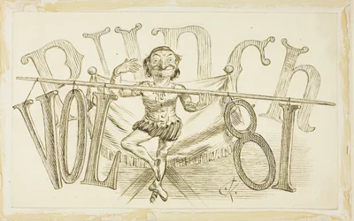 Studio per la pagina del titolo da Punch, Volume 81