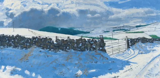 Paesaggio innevato, inizio marzo, 2014 (olio su tela)