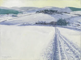 Traccia attraverso la neve, 2016 (olio su tela)