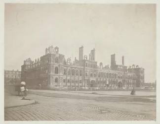 Incendio a Parigi (La facciata del municipio), dalla serie "Paris Incendié".