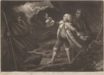 Mr. Garrick nel ruolo di Re Lear - "Re Lear", Atto III, Scena V