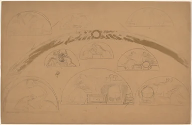 Studi per lunette (recto)