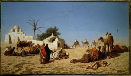 Una Carovana Fermata nel Deserto