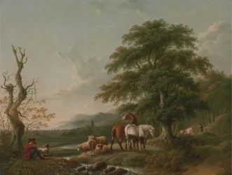 Paesaggio con pastore