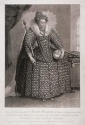 La regina Elisabetta I con scettro e globo