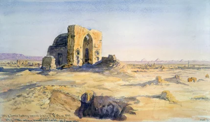 La città delle tombe guarda verso Sakkara e il Cairo".