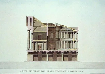Sezione Trasversale del Palais des Etats Generaux, Bruxelles, da 