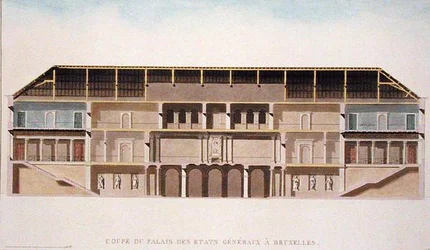 Sezione Trasversale del Palais des Etats Generaux, Bruxelles, da 