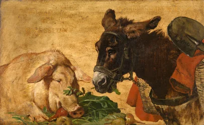 Avido e pigro, moderato e industrioso (olio su tela)