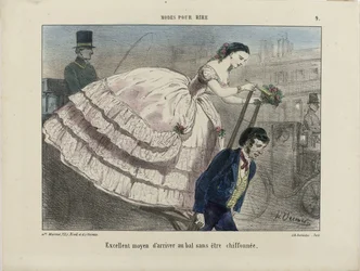 Eccellente mezzo per arrivare. Da Modes pour rire, 1855-1859