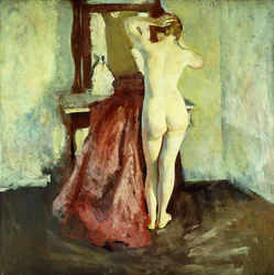 Nudo davanti allo specchio
