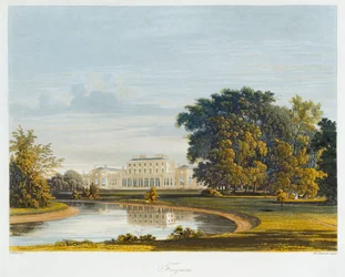 Frogmore, da La Storia delle Residenze Reali, inciso da William James Bennett, di William Henry Pyne, 1819