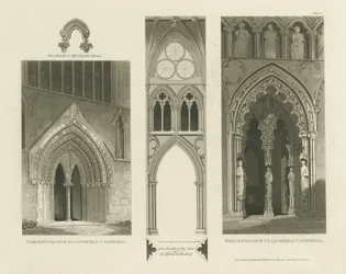Cattedrale di Lichfield - Ingresso Ovest, Ingresso Nord e Navata